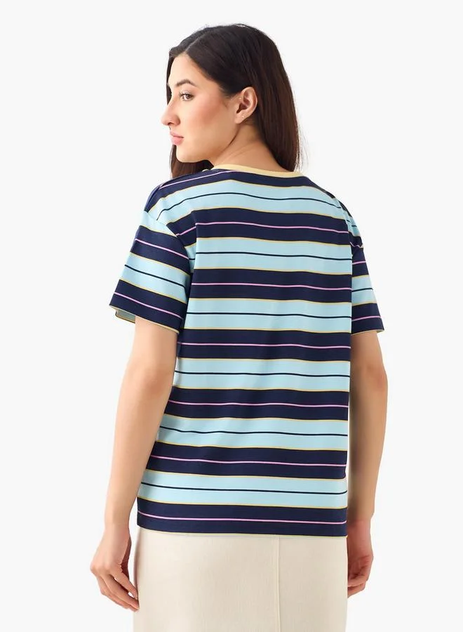 لي كوبر Lee Cooper Cotton T-shirt with Logo Print